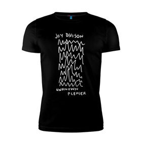 Мужская футболка премиум с принтом Joy Division в Курске, 92% хлопок, 8% лайкра | приталенный силуэт, круглый вырез ворота, длина до линии бедра, короткий рукав | Тематика изображения на принте: ian curtis | joy division | rock | unknown pleasures | иэн кёртис | рок