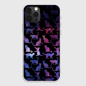 Чехол для iPhone 12 Pro Max с принтом Космические Коты в Курске, Силикон |  | звезды | космос | кот | котик | паттерн