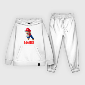 Детский костюм хлопок (с толстовкой) с принтом Марио и Луиджи в Курске,  |  | luigi | mario | луиджи | марио | нинтендо