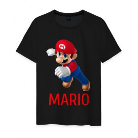 Мужская футболка хлопок с принтом Марио и Луиджи в Курске, 100% хлопок | прямой крой, круглый вырез горловины, длина до линии бедер, слегка спущенное плечо. | luigi | mario | луиджи | марио | нинтендо