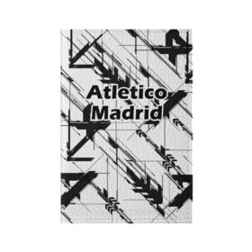 Обложка для паспорта матовая кожа с принтом Атлетико Мадрид в Курске, натуральная матовая кожа | размер 19,3 х 13,7 см; прозрачные пластиковые крепления | атлетико мадрид