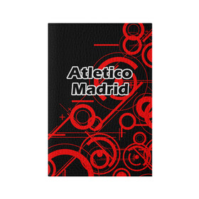 Обложка для паспорта матовая кожа с принтом Атлетико Мадрид в Курске, натуральная матовая кожа | размер 19,3 х 13,7 см; прозрачные пластиковые крепления | 