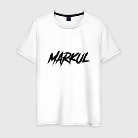 Мужская футболка хлопок с принтом Markul в Курске, 100% хлопок | прямой крой, круглый вырез горловины, длина до линии бедер, слегка спущенное плечо. | markul | маркул