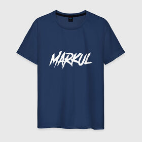 Мужская футболка хлопок с принтом Markul, Маркул в Курске, 100% хлопок | прямой крой, круглый вырез горловины, длина до линии бедер, слегка спущенное плечо. | markul | маркул