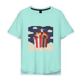 Мужская футболка хлопок Oversize с принтом Markul в Курске, 100% хлопок | свободный крой, круглый ворот, “спинка” длиннее передней части | markul | маркул