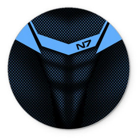 Коврик для мышки круглый с принтом Mass Effect N7 в Курске, резина и полиэстер | круглая форма, изображение наносится на всю лицевую часть | andromed | effect | n7 | альянс | ефект | игра | компьютерная | мас | масс | н7 | онлайн | программа | профессиональный военный код | сокрушитель n7 | фурия n7