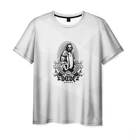 Мужская футболка 3D с принтом The Dude в Курске, 100% полиэфир | прямой крой, круглый вырез горловины, длина до линии бедер | the big lebowski | большой лебовски | дюдя
