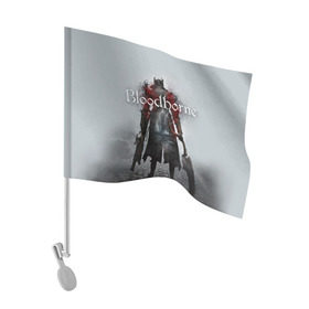 Флаг для автомобиля с принтом Bloodborne в Курске, 100% полиэстер | Размер: 30*21 см | bb | fromsoftware | vicar amelia | амелия | бладборн | викарий | души | охотники | пиратs | порождение крови | руны