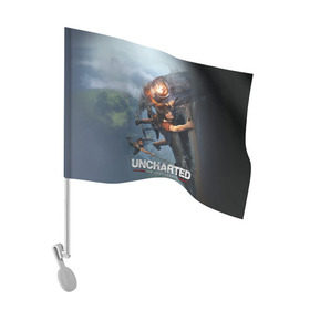 Флаг для автомобиля с принтом Uncharted в Курске, 100% полиэстер | Размер: 30*21 см | chloe | drake | elena | nathan | naughty dog | sully | анчартед | дрейк | натан | нейтан | ноти дог | пиратs | приключения | путь вора | салли | утраченное наследие