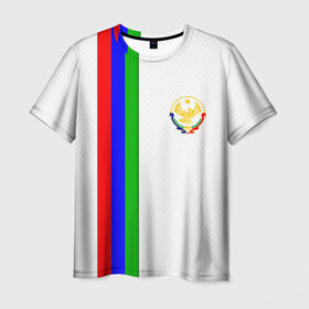 Мужская футболка 3D с принтом I love Dagestan в Курске, 100% полиэфир | прямой крой, круглый вырез горловины, длина до линии бедер | dagestan | дагестан