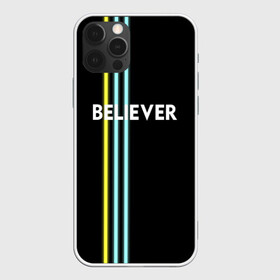 Чехол для iPhone 12 Pro с принтом Believer Imagine Dragons в Курске, силикон | область печати: задняя сторона чехла, без боковых панелей | рок