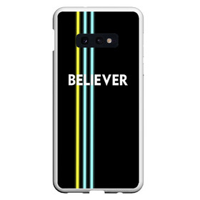 Чехол для Samsung S10E с принтом Believer Imagine Dragons в Курске, Силикон | Область печати: задняя сторона чехла, без боковых панелей | Тематика изображения на принте: рок