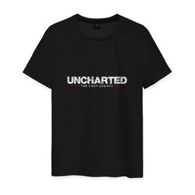 Мужская футболка хлопок с принтом Uncharted. Legacy в Курске, 100% хлопок | прямой крой, круглый вырез горловины, длина до линии бедер, слегка спущенное плечо. | chloe | drake | elena | nathan | naughty dog | sully | анчартед | дрейк | натан | нейтан | ноти дог | пиратs | приключения | путь вора | салли | утраченное наследие