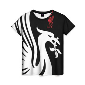 Женская футболка 3D с принтом Liverpool Exclusive в Курске, 100% полиэфир ( синтетическое хлопкоподобное полотно) | прямой крой, круглый вырез горловины, длина до линии бедер | 2019 | exclusive | salah | ливерпуль | салах | форма | эксклюзив