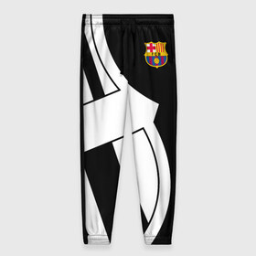 Женские брюки 3D с принтом Barcelona Exclusive в Курске, полиэстер 100% | прямой крой, два кармана без застежек по бокам, с мягкой трикотажной резинкой на поясе и по низу штанин. В поясе для дополнительного комфорта — широкие завязки | 2019 | барселона | фк | форма | эксклюзив
