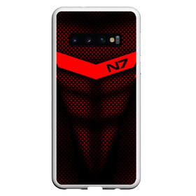 Чехол для Samsung Galaxy S10 с принтом Mass Effect N7 в Курске, Силикон | Область печати: задняя сторона чехла, без боковых панелей | andromed | effect | n7 | альянс | ефект | игра | компьютерная | мас | масс | н7 | онлайн | программа | профессиональный военный код | сокрушитель n7 | фурия n7