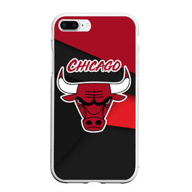 Чехол для iPhone 7Plus/8 Plus матовый с принтом Чикаго в Курске, Силикон | Область печати: задняя сторона чехла, без боковых панелей | chicago bulls | nba | баскетбол | нба | спорт | чикаго