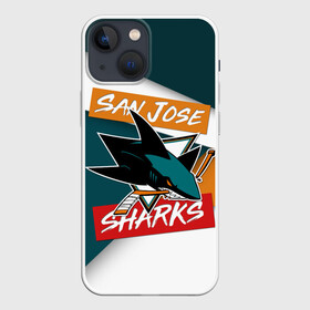 Чехол для iPhone 13 mini с принтом Сан Хосе в Курске,  |  | nhl | san jose sharks | нхл | сан хосе шаркс | спорт
