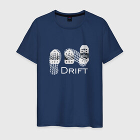 Мужская футболка хлопок с принтом DRIFT в Курске, 100% хлопок | прямой крой, круглый вырез горловины, длина до линии бедер, слегка спущенное плечо. | drift | дрифт | занос | педали | тюнинг | управляемый