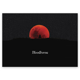 Поздравительная открытка с принтом Bloodborne в Курске, 100% бумага | плотность бумаги 280 г/м2, матовая, на обратной стороне линовка и место для марки
 | bb | bloodborne | bloodbourne | fromsoftware | vicar amelia | амелия | бб | блад | бладборн | викарий | души | охотники | пиратs | порождение крови | руны