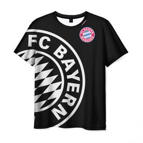Мужская футболка 3D с принтом Bayern Munchen Exclusive в Курске, 100% полиэфир | прямой крой, круглый вырез горловины, длина до линии бедер | Тематика изображения на принте: bayern | exclusive | munich | бавария | эксклюзив