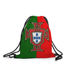 Рюкзак-мешок 3D с принтом Сборная Португалии флаг в Курске, 100% полиэстер | плотность ткани — 200 г/м2, размер — 35 х 45 см; лямки — толстые шнурки, застежка на шнуровке, без карманов и подкладки | португалия | футбол