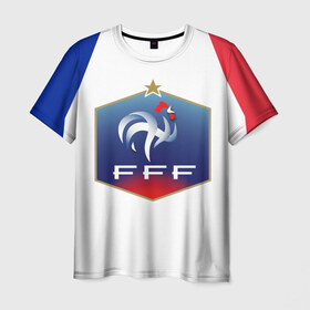 Мужская футболка 3D с принтом Сборная Франции в Курске, 100% полиэфир | прямой крой, круглый вырез горловины, длина до линии бедер | france | франция