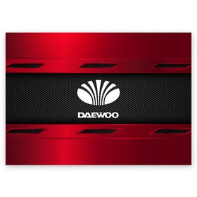 Поздравительная открытка с принтом DAEWOO SPORT в Курске, 100% бумага | плотность бумаги 280 г/м2, матовая, на обратной стороне линовка и место для марки
 | auto | car | daewoo | автомобиль | марка