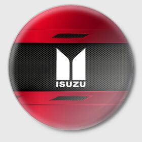 Значок с принтом ISUZU SPORT в Курске,  металл | круглая форма, металлическая застежка в виде булавки | Тематика изображения на принте: auto | car | isuzu | автомобиль | марка