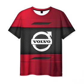 Мужская футболка 3D с принтом VOLVO SPORT в Курске, 100% полиэфир | прямой крой, круглый вырез горловины, длина до линии бедер | Тематика изображения на принте: auto | car | volvo | автомобиль | вольво | марка