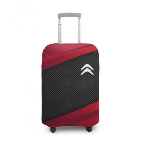 Чехол для чемодана 3D с принтом CITROEN SPORT в Курске, 86% полиэфир, 14% спандекс | двустороннее нанесение принта, прорези для ручек и колес | auto | car | carbon | citroen | автомобиль | машина