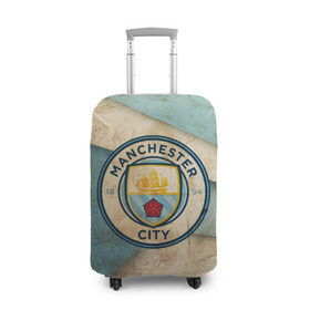 Чехол для чемодана 3D с принтом Манчестер сити олд в Курске, 86% полиэфир, 14% спандекс | двустороннее нанесение принта, прорези для ручек и колес | manchester | manchester city | манчестер | манчестер сити | футбол