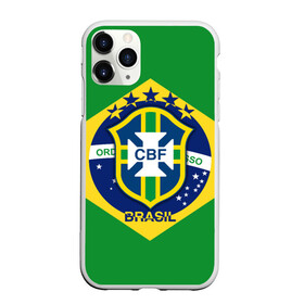 Чехол для iPhone 11 Pro матовый с принтом Сборная Бразилии флаг в Курске, Силикон |  | brazil | бразилия