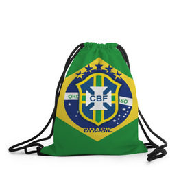 Рюкзак-мешок 3D с принтом Сборная Бразилии флаг в Курске, 100% полиэстер | плотность ткани — 200 г/м2, размер — 35 х 45 см; лямки — толстые шнурки, застежка на шнуровке, без карманов и подкладки | brazil | бразилия