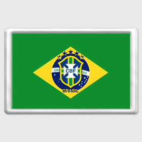 Магнит 45*70 с принтом Сборная Бразилии флаг в Курске, Пластик | Размер: 78*52 мм; Размер печати: 70*45 | Тематика изображения на принте: brazil | бразилия