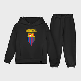 Детский костюм хлопок Oversize с принтом Barcelona в Курске,  |  | barca | barcelona | football | sport | барселона | спорт | футбол