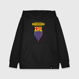 Детская толстовка хлопок с принтом Barcelona в Курске, 100% хлопок | Круглый горловой вырез, эластичные манжеты, пояс, капюшен | barca | barcelona | football | sport | барселона | спорт | футбол