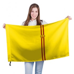 Флаг 3D с принтом Чувашская республика в Курске, 100% полиэстер | плотность ткани — 95 г/м2, размер — 67 х 109 см. Принт наносится с одной стороны | chuvashia | герб | республика | россия | рф | флаг | чуваш | чувашия | чувашская