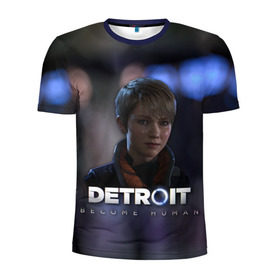 Мужская футболка 3D спортивная с принтом Detroit: Become Human - Kara в Курске, 100% полиэстер с улучшенными характеристиками | приталенный силуэт, круглая горловина, широкие плечи, сужается к линии бедра | connor | cyberlife | deviant | ps4 | rk800 |  detroit: become human | детроит | детроит: стать человеком | игры | коннор | пиратs | эксклюзив