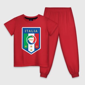 Детская пижама хлопок с принтом Сборная Италии в Курске, 100% хлопок |  брюки и футболка прямого кроя, без карманов, на брюках мягкая резинка на поясе и по низу штанин
 | 