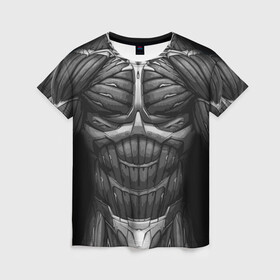 Женская футболка 3D с принтом Экзоскелет CRYSIS в Курске, 100% полиэфир ( синтетическое хлопкоподобное полотно) | прямой крой, круглый вырез горловины, длина до линии бедер | crysis |   робот | бионический | бронь | броня | доспехи | костюм | крайсис | экзоскелет