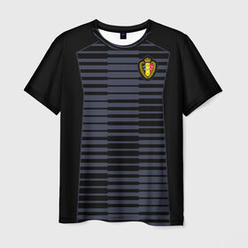 Мужская футболка 3D с принтом Сборная Бельгии Goalkeeper 2018 в Курске, 100% полиэфир | прямой крой, круглый вырез горловины, длина до линии бедер | 