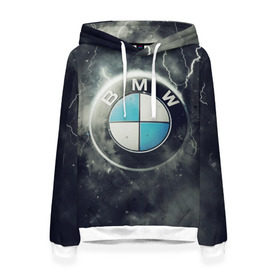 Женская толстовка 3D с принтом Логотип BMW в Курске, 100% полиэстер  | двухслойный капюшон со шнурком для регулировки, мягкие манжеты на рукавах и по низу толстовки, спереди карман-кенгуру с мягким внутренним слоем. | logo bmw | бмв | логотип bmw | логотип бмв