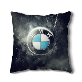 Подушка 3D с принтом Логотип BMW в Курске, наволочка – 100% полиэстер, наполнитель – холлофайбер (легкий наполнитель, не вызывает аллергию). | состоит из подушки и наволочки. Наволочка на молнии, легко снимается для стирки | logo bmw | бмв | логотип bmw | логотип бмв