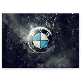 Поздравительная открытка с принтом Логотип BMW в Курске, 100% бумага | плотность бумаги 280 г/м2, матовая, на обратной стороне линовка и место для марки
 | Тематика изображения на принте: logo bmw | бмв | логотип bmw | логотип бмв