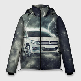 Мужская зимняя куртка 3D с принтом Volkswagen Tiguan в Курске, верх — 100% полиэстер; подкладка — 100% полиэстер; утеплитель — 100% полиэстер | длина ниже бедра, свободный силуэт Оверсайз. Есть воротник-стойка, отстегивающийся капюшон и ветрозащитная планка. 

Боковые карманы с листочкой на кнопках и внутренний карман на молнии. | tiguan | volkswagen