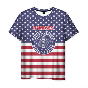 Мужская футболка 3D с принтом Ramones в Курске, 100% полиэфир | прямой крой, круглый вырез горловины, длина до линии бедер | Тематика изображения на принте: группа | панк | рамон | рамонес | рамоунз | рамоунс | рок | хард