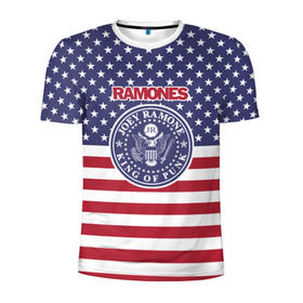Мужская футболка 3D спортивная с принтом Ramones в Курске, 100% полиэстер с улучшенными характеристиками | приталенный силуэт, круглая горловина, широкие плечи, сужается к линии бедра | Тематика изображения на принте: группа | панк | рамон | рамонес | рамоунз | рамоунс | рок | хард