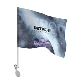 Флаг для автомобиля с принтом Detroit become human в Курске, 100% полиэстер | Размер: 30*21 см | dbh | detroit | gamer