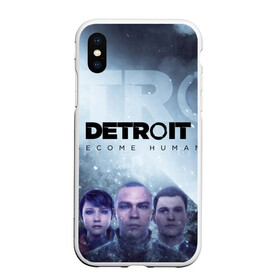 Чехол для iPhone XS Max матовый с принтом Detroit become human в Курске, Силикон | Область печати: задняя сторона чехла, без боковых панелей | dbh | detroit | gamer